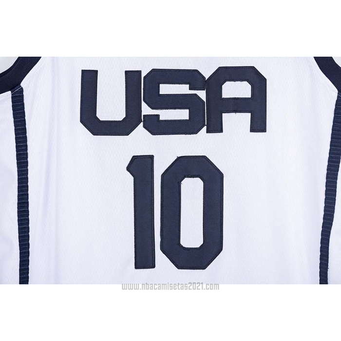 Camiseta USA 2021 Jayson Tatum #10 Blanco